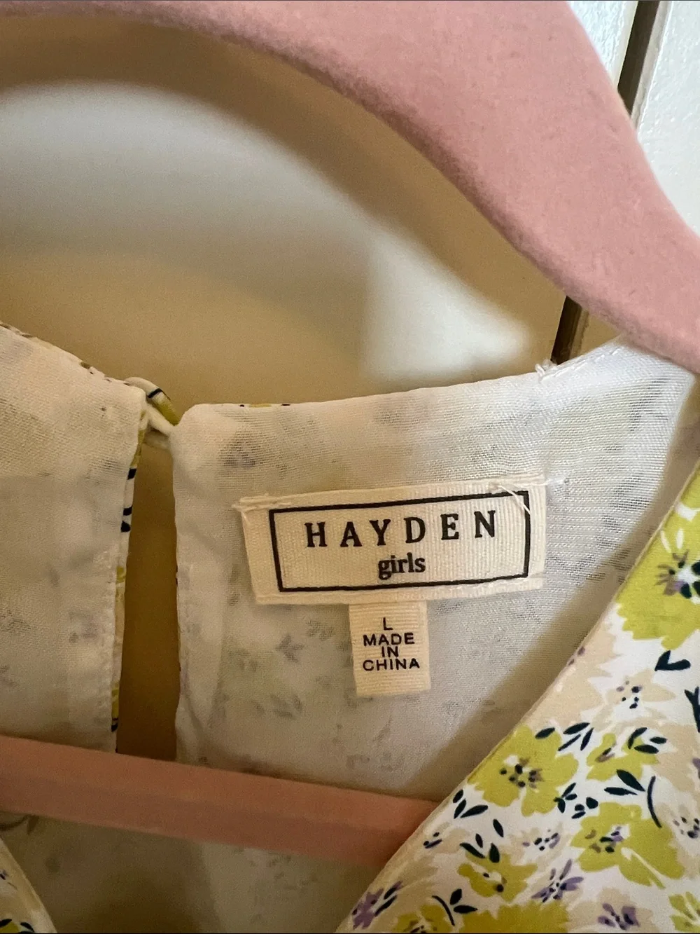 Hayden Yellow Floral Ruffle-Trim Casual Dress